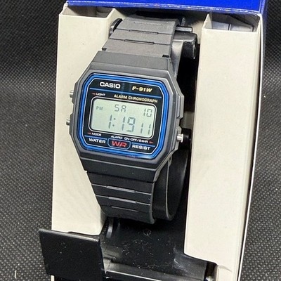 Casio F-91W-1 Classic Digital Watch with Black Resin Strap
