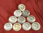 Lot of ( 10 ) 1964 KENNEDY HALF DOLLAR 90% Silver - 50c Coins Circulated