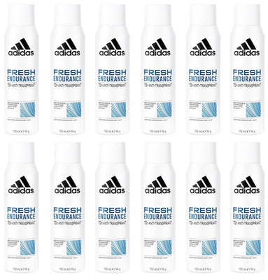 12x adidas FRESH ENDURANCE Deoapray Anti-transpirant 72H Extra Frische,150ml