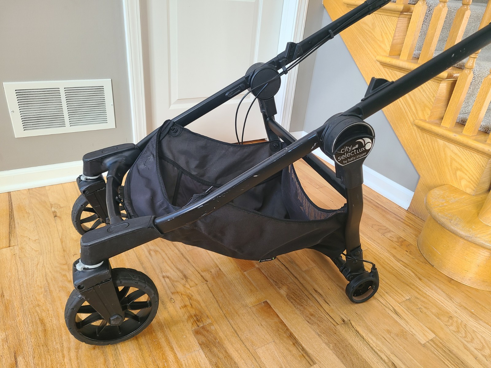 Baby Jogger City Select LUX stroller FRAME  + basket + set of 2 wheels GOOD COND