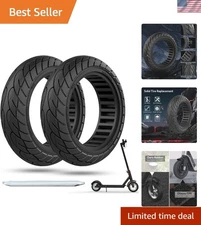 10x2.5 Inch Solid Tubeless Tire Replacement for Ninebot G30 - Safe & Reliable