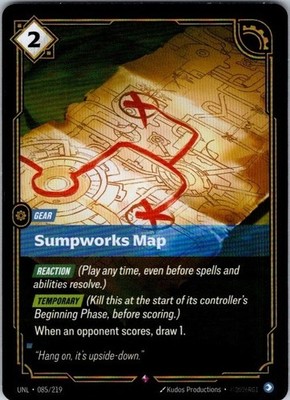 Sumpworks Map 085/219 Rare Unleashed Riftbound Foil Lightly Played