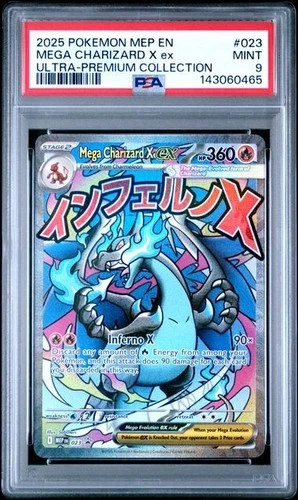 2025 POKEMON MEP ULTRA-PREMIUM COLLECTION #023 MEGA CHARIZARD X EX PSA 9 465