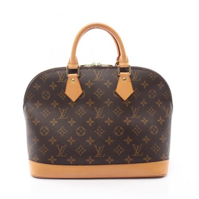 Louis Vuitton Alma PM Monogram Handbag Coated Canvas Leather Brown M51130 r0_062