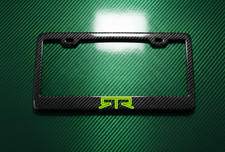 Lime Green Rtr License Plate Frame Premium 100 Real Carbon Fiber