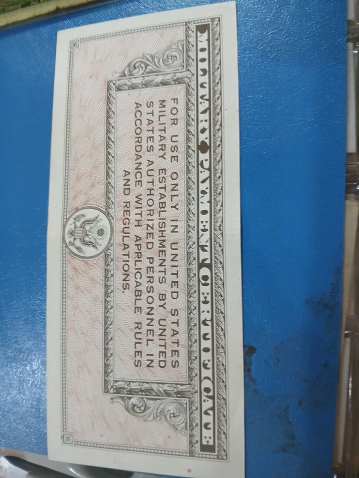 Certificado de pagamento militar Series 461 US$ 10 - Imagem 2 de 2