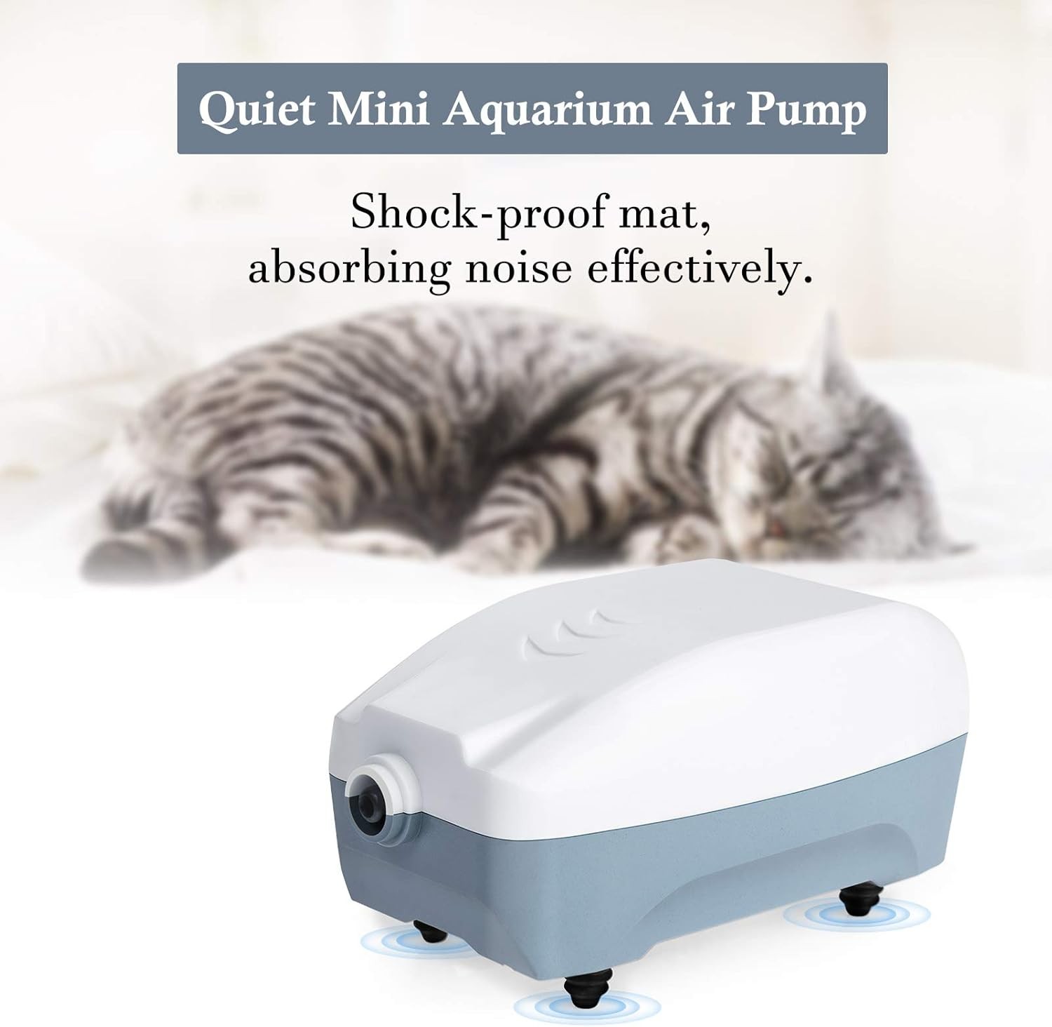 HITOP 2W Single Outlet Aquarium Air Pump, 1.5L/Min Fish Tank outlet 