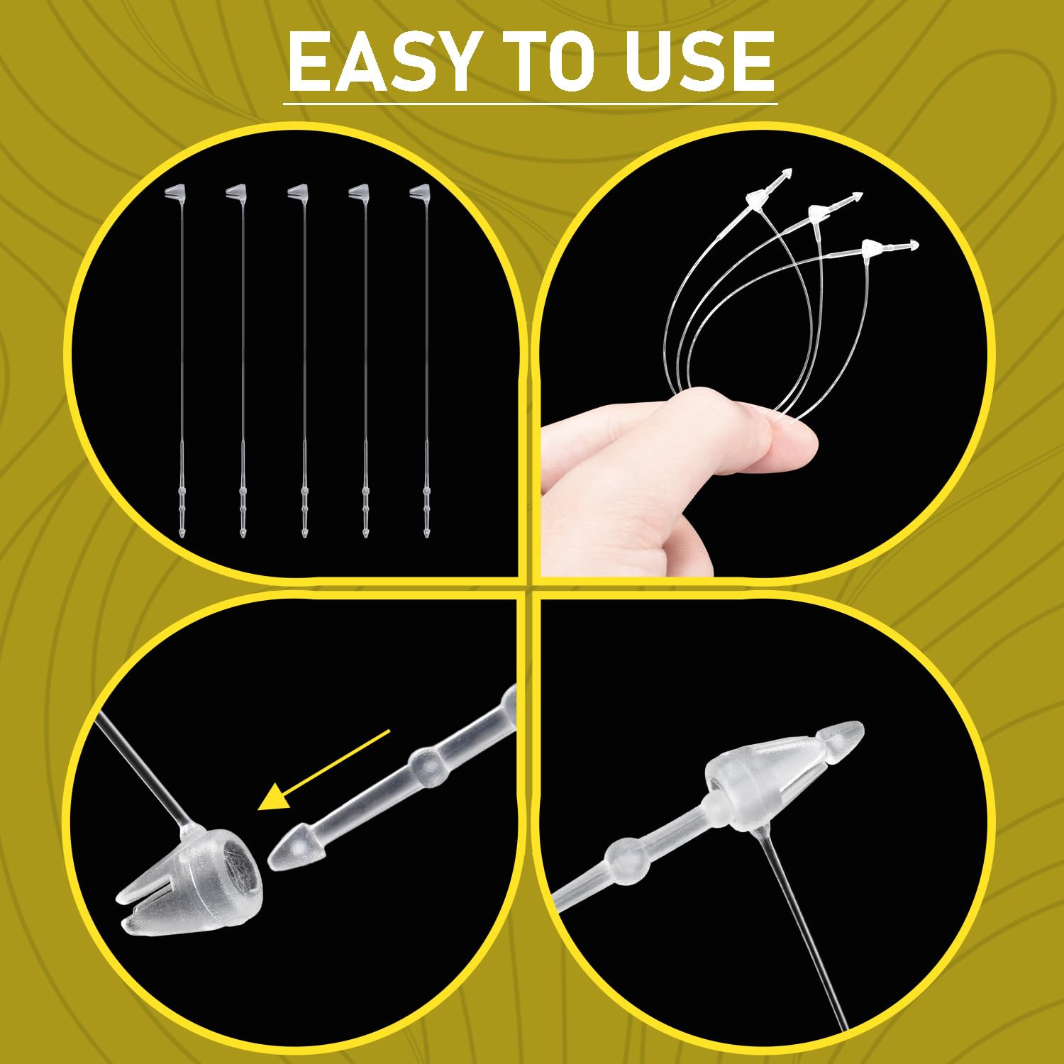 1000Pcs Hang Prices Tag Fasteners, 3 Inch Snap Lock Pins Plastic Tags for Clothi