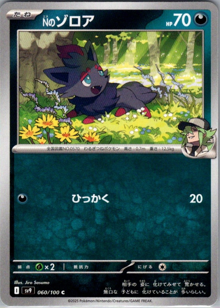 N's Zorua 060/100 Normal Common SV9: Battle Partners NM JP