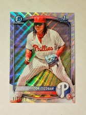 Aroon Escobar 2025 1st Bowman Chrome WAVE REFRACTOR 323/350 Phillies #BCP-65 T6