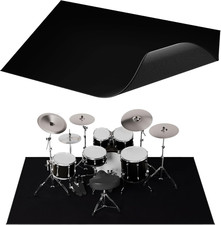 Drum Rug 4X6Ft with Non-Slip Grip Bottom, Tightly Woven Fabric Mat, Electric Car