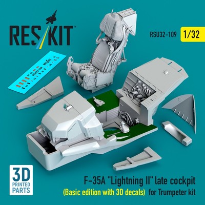 1:32 F-35A Lightning II Late Cockpit (Basic Edition mit 3D Decal) für Trumpeter
