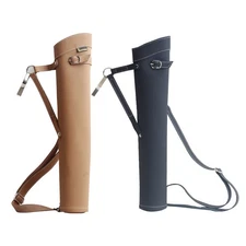 Archery Arrow Quiver Genuine Leather Hunting Quivers Back/Side Arrow Holder