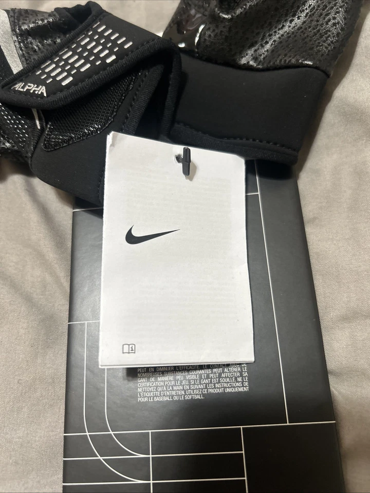 Nike Alpha Batting Gloves Diamond Sports Baseball Youth Size Medium Dri-fit New - Image 3 of 4