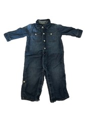 Vintage Baby Gap Denim One Piece Button Up Outfit Size 12-18M