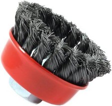 Wire Cup Brush Knotted 2-3/4 Inch Threaded Arbor