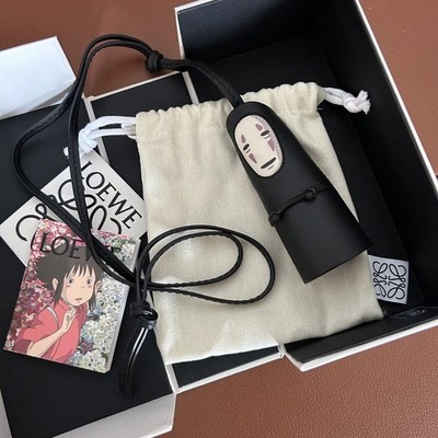 LOEWE × Spirited Away No-Face Charm Black Leather Studio Ghibli