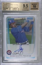 2011 Bowman Chrome Prospects Jurickson Profar #BCP82 BGS 9.5 GEM MINT Auto 5w7