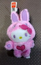 Hello Kitty Plush Strap Rubber String Heisei Retro Rare