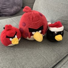 Angry Birds Terence Red Bird Plush by Commonwealth  2 Small Birds Lot