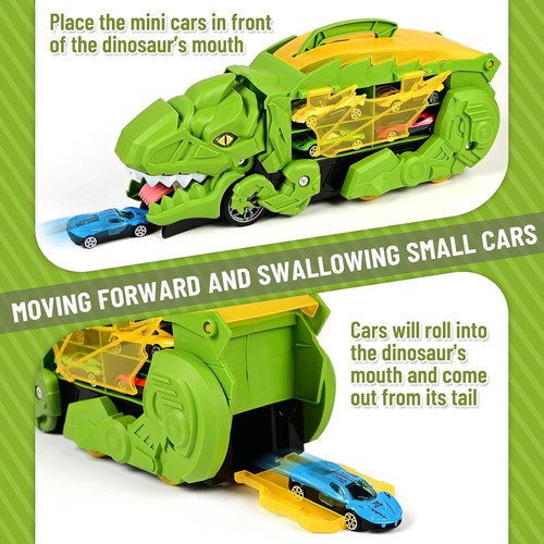 Dinosaur Truck Toys for 3 4 5 6 Years Old Boys,Transport Truck with Foldable - Picture 3 of 6