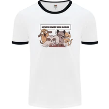 Sloth Board Games Funny Mens Ringer T-Shirt