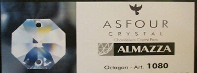 10 Octagon Koppen 18x18 mm 2 Löcher Asfour Crystal Bleikristall Kristallanhänger