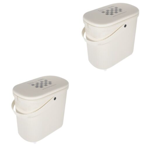  2pcs Slim Kitchen Waste Can with Lid, Narrow Room Waste Can, - Picture 1 of 12