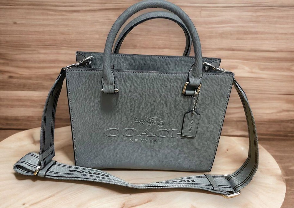 COACH Tote Shoulder Gray Leather New