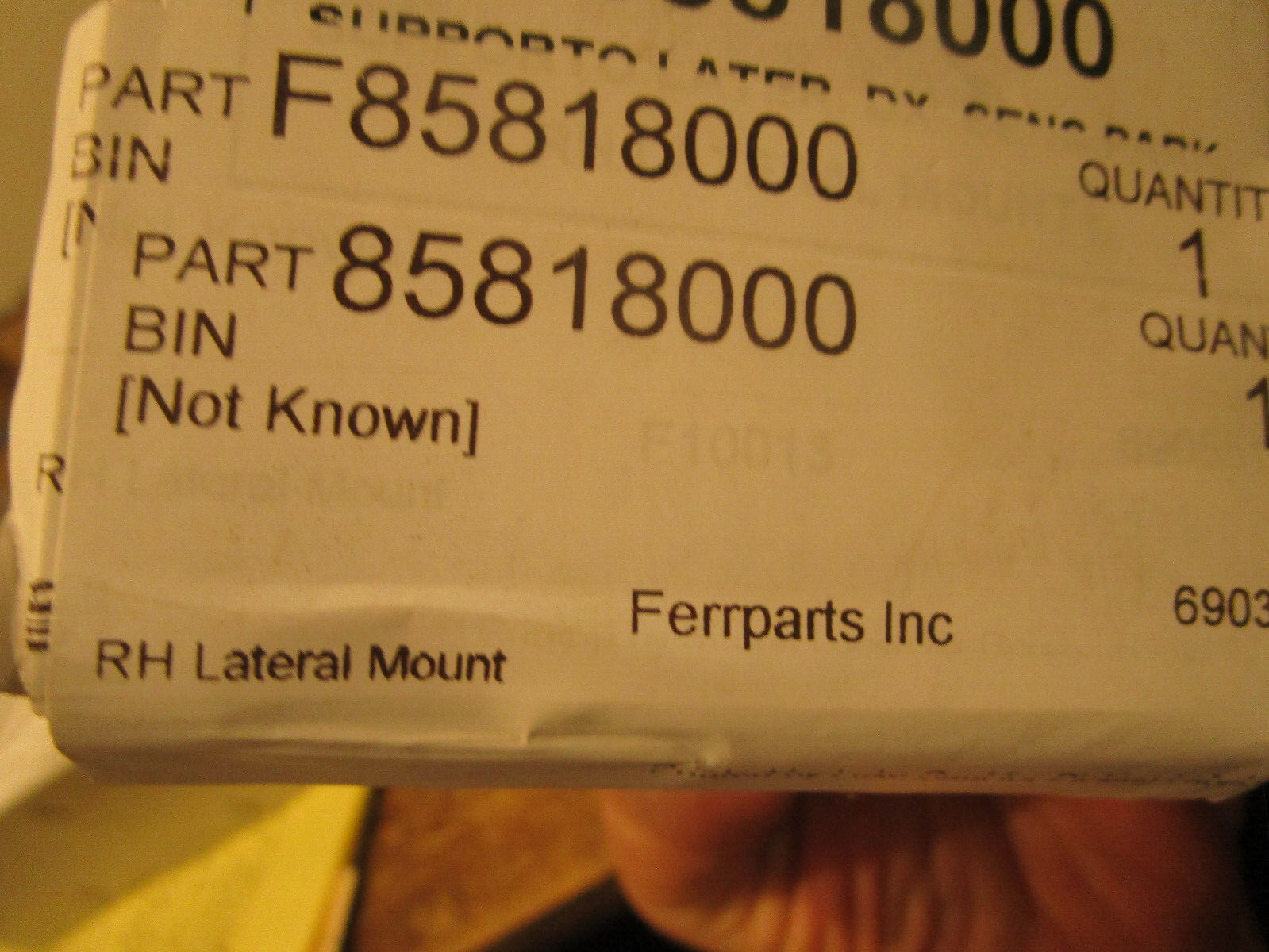 Ferrari 458  Front Bumper RH Lateral Mount For Parking Sensor  - P/N 85818000
