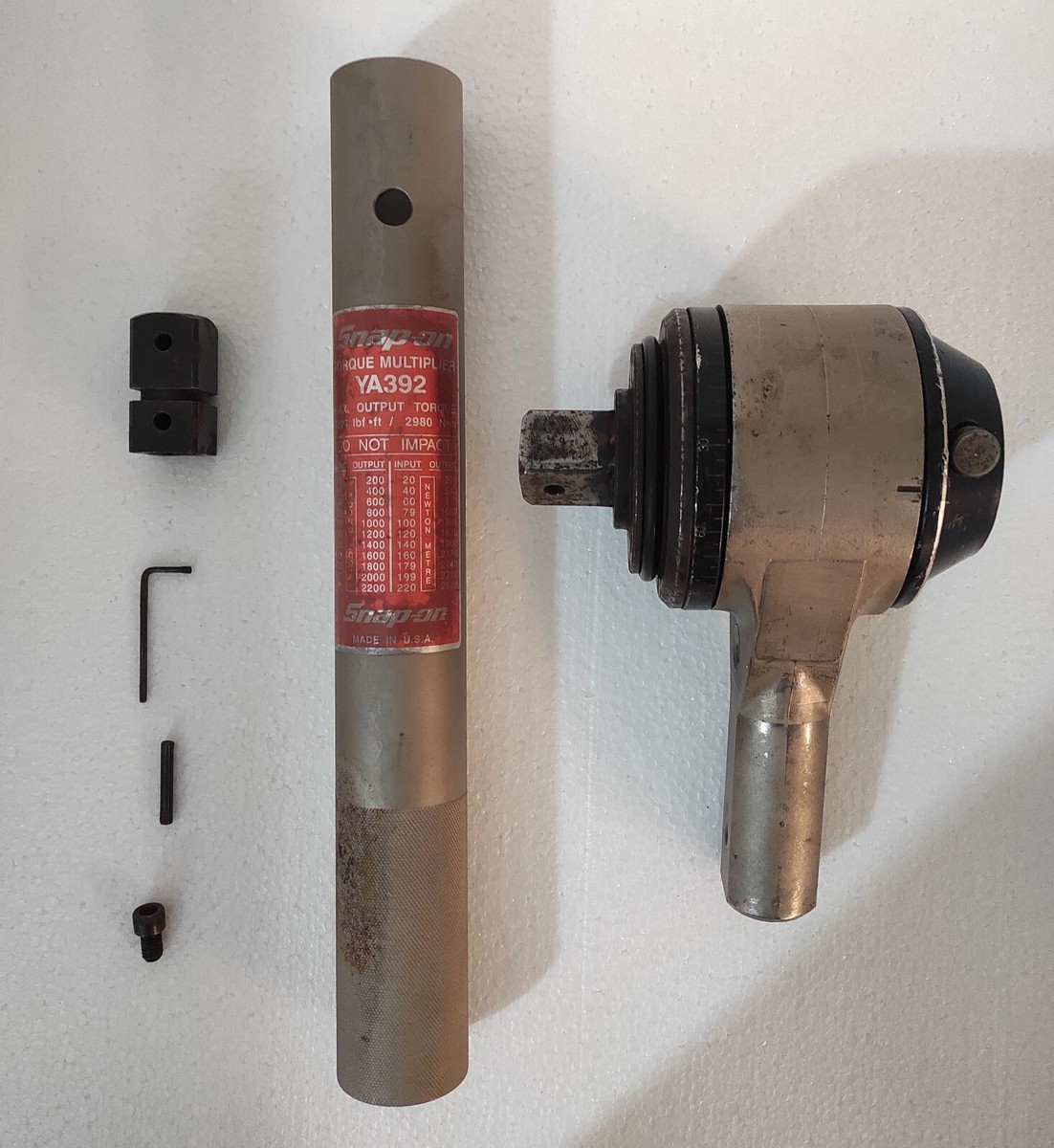 SNAP-ON YA392 2200 FT LBS 3/4 INPUT 1OUTPUT TORQUE MULTIPLIER WITH