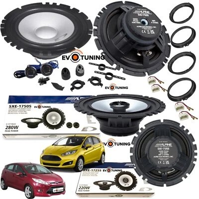 ALPINE EVOTUNING - NO HERTZ Kit 6 Enceintes Alpine Avant Et Arrière Pour Ford Fiesta Depuis 2008