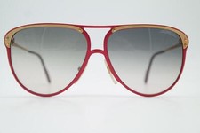 Vintage Sunglasses Alpina M3 2366 351 Red Gold Oval