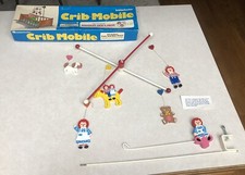 Vintage 1972 Knickerbocker Raggedy Ann  Andy Baby Crib Mobile With Box