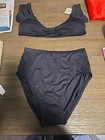 TiNiBiKiNi  NEW Women's BLACK  2 Pc Swimsuit Bikini Top and Bottom LARGE SIZE 8 — photo 1