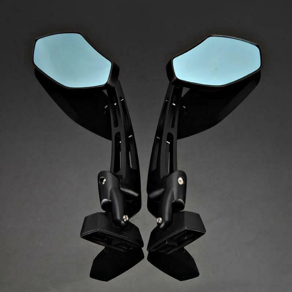 Espejos retrovisores laterales negros para motocicleta Kawasaki Ninja ZX14 ZX6 ZX6R 500 250 Foto 2 de 4