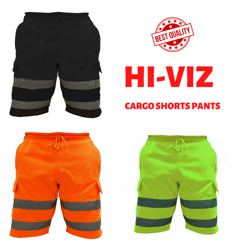 Result Hi Vis Safety Shorts Cargo Combat Work Pants Reflective High Viz
