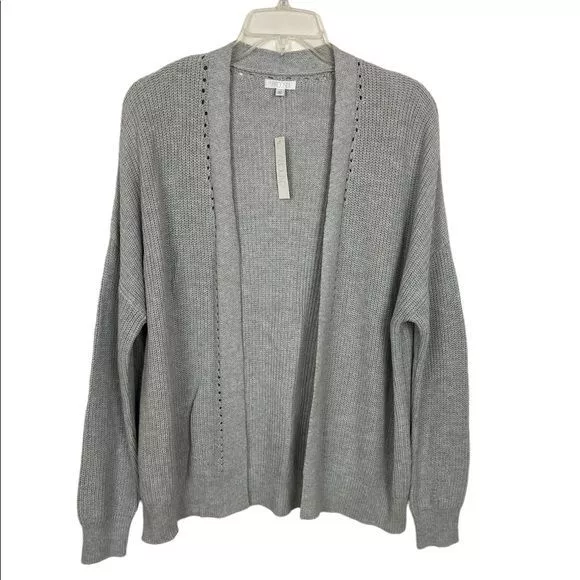 Abound Long Sleeve Open Front Cardigan Sweater in Gray New eBay