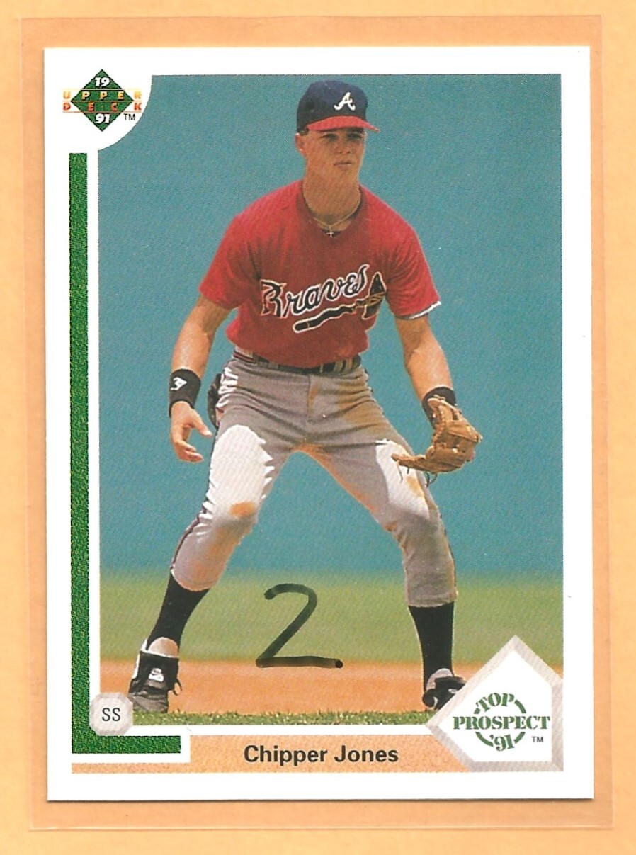 1991 Upper Deck Baseball Chipper Jones Rookie Card  #55 NM (store card # 2)