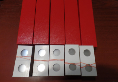 500 2x2 Quarter Premium Cardboard Coin Holder Flips 5 2x2x9 Red Storage Boxes