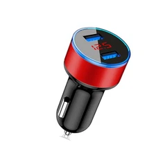 Car Charger Dual USB Socket Cigarette Lighter Power Outlet Digital LED Voltmeter
