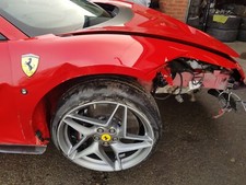 FERRARI F8 SPIDER 2019 - 2023 FRONT WING PANEL RIGHT SIDE IN RED WITH BADGE