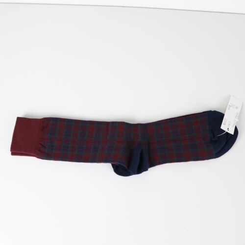 J.Crew Lightweight Dress Socks- Red Geometric Print- Men's One Size-NWT