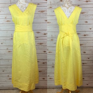 lemon linen dress