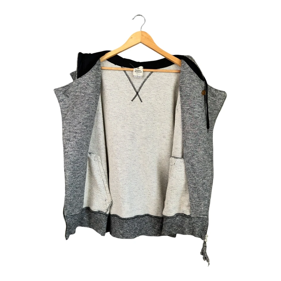 VIVIENNE WESTWOOD Punk Avantgarde Chaleco con Cremallera Sudadera con Capucha Foto 4 de 4