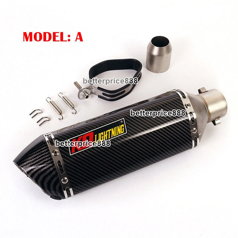 51mm Universal Motorcycle Bike ATV Exhaust Muffler Pipe With DB Killer Silencer - image 2 of 4