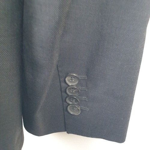Hugo Boss Guabelo Suit Jacket Mens 44 Regular Chest Black Blazer The Keys11 - Picture 10 of 15