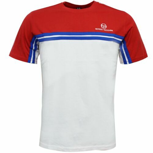 T-shirt Sergio Tacchini Supermac &ndash; Bianca, Logo Cucito, Cotone 100%