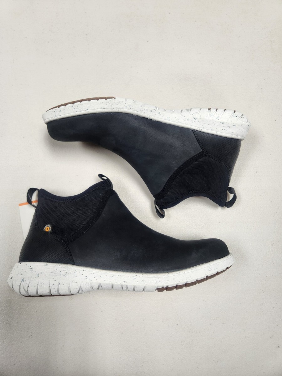 Bogs Women's Juniper Chelsea Snow Rain Boot Black Leather