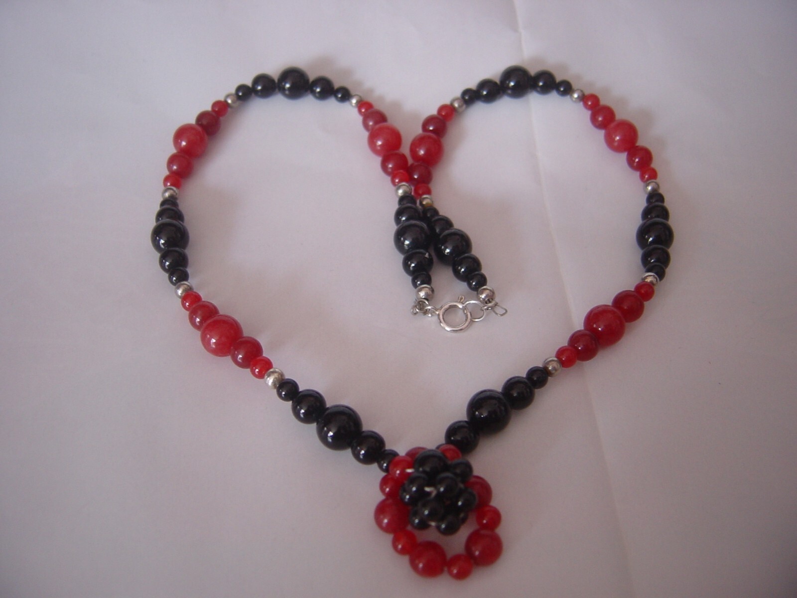 Solid Silver-vintage-genuine ruby & spinels fancy… - image 2